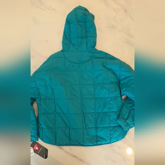 Free People Movement Pippa Packable Pullover Puffer Jacket Teal Coat - Picture 10 of 11